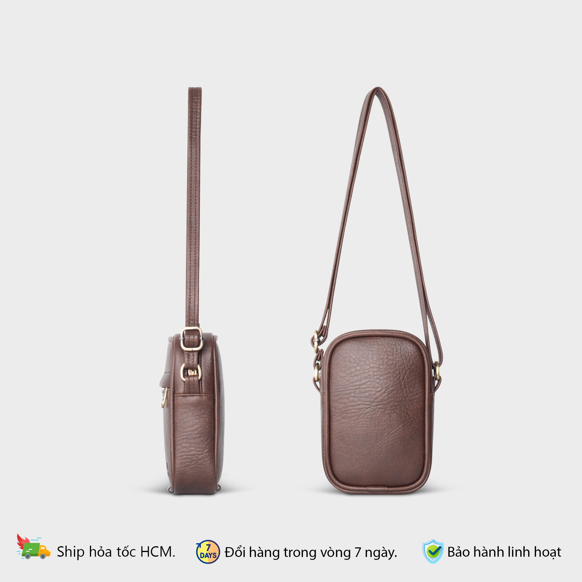 Mô tả Túi đeo chéo mini unisex đựng điện thoại thời trang FADODA FN12 - 4