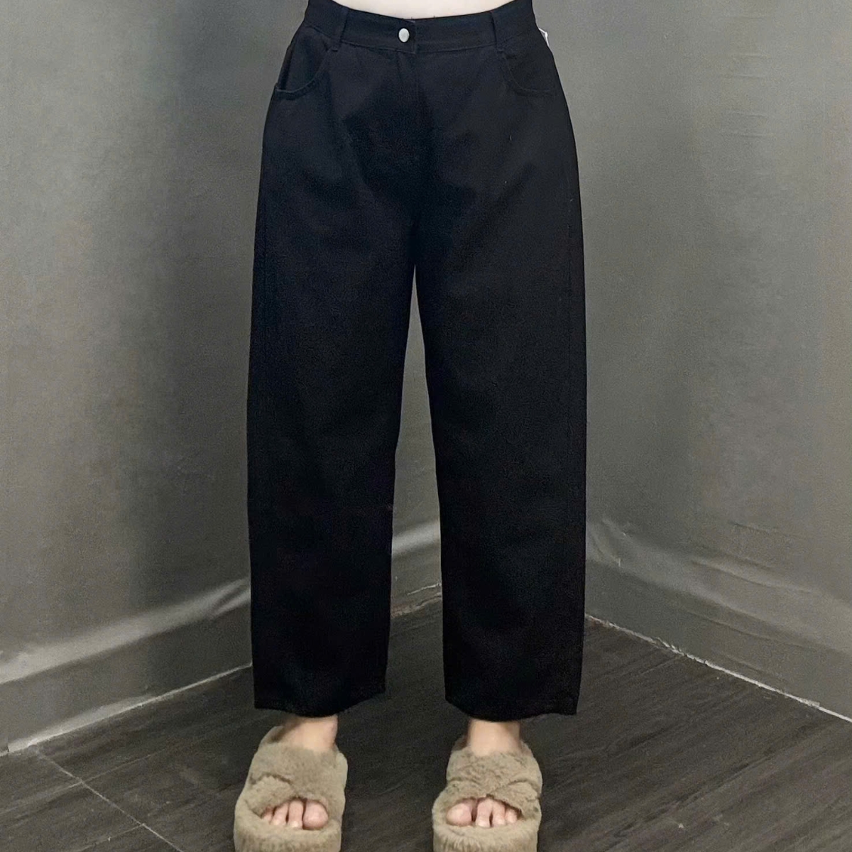 Mô tả Quần Baggy Bigsize Nữ Lưng Chun Co Giãn Form Rộng Quần Jean Bụi Cho Chubby 50-93kg Q524 - 2