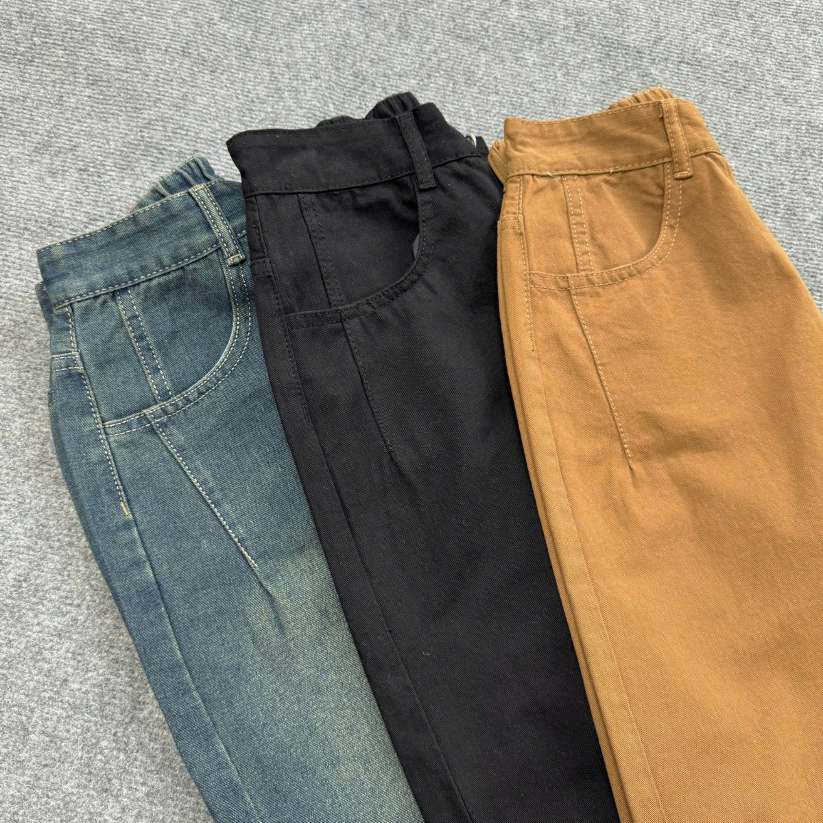 Mô tả Quần Baggy Bigsize Nữ Lưng Chun Co Giãn Form Rộng Quần Jean Bụi Cho Chubby 50-93kg Q524 - 6