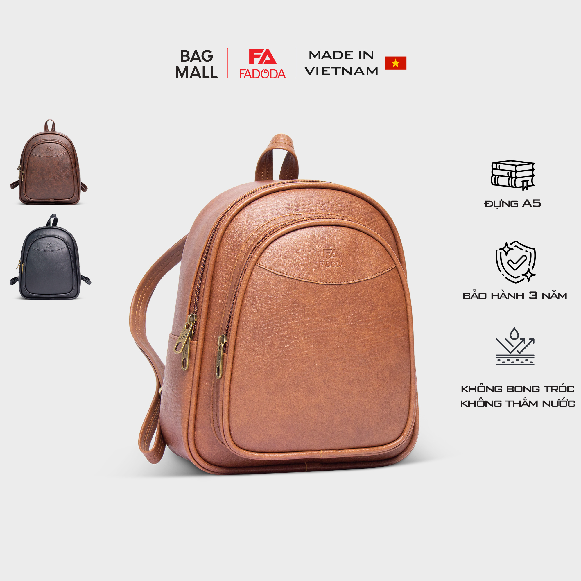 Mô tả Balo da dáng trung thời trang nữ FBA6 FADODA - 1