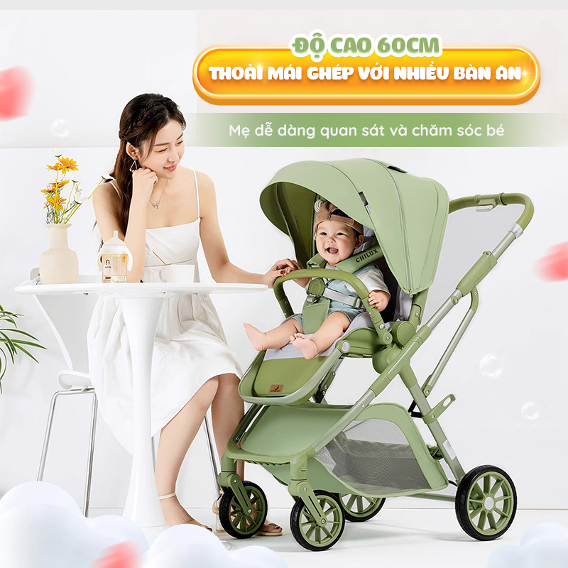 Mô tả Xe đẩy gấp gọn Chilux M07 - Xoay 2 chiều giỏ nằm tiện lợi, gấp gọn nhanh chóng - 10