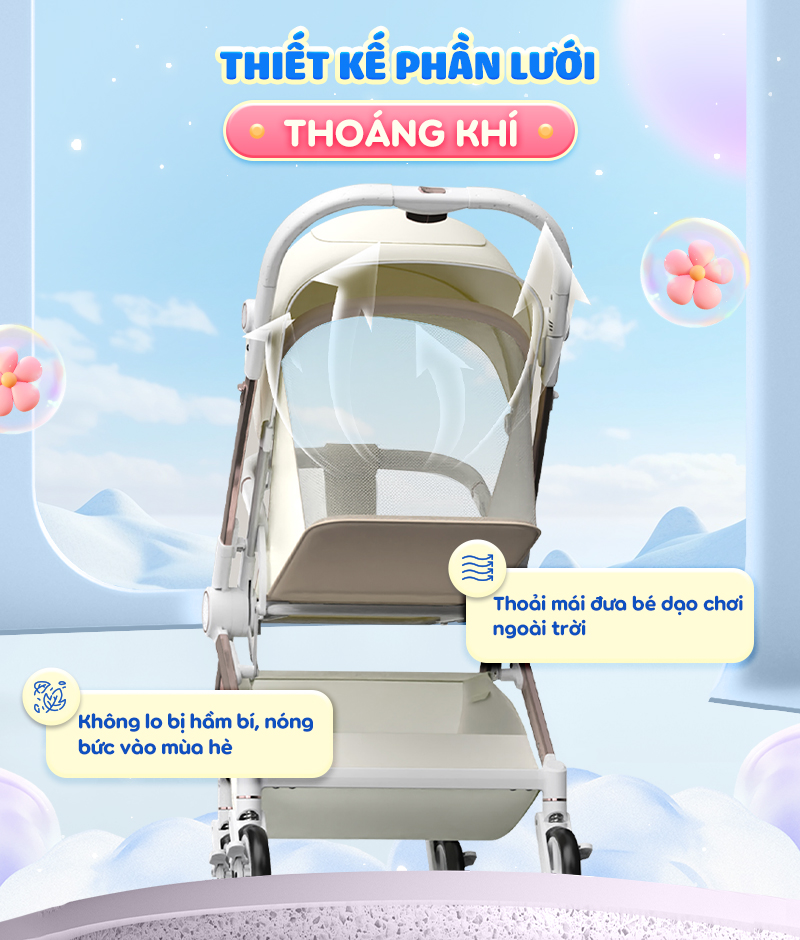 Mô tả Xe đẩy 2 chiều Chilux K5 - Thiết kế giỏ nằm rộng rãi, bánh xe giảm xóc - 8