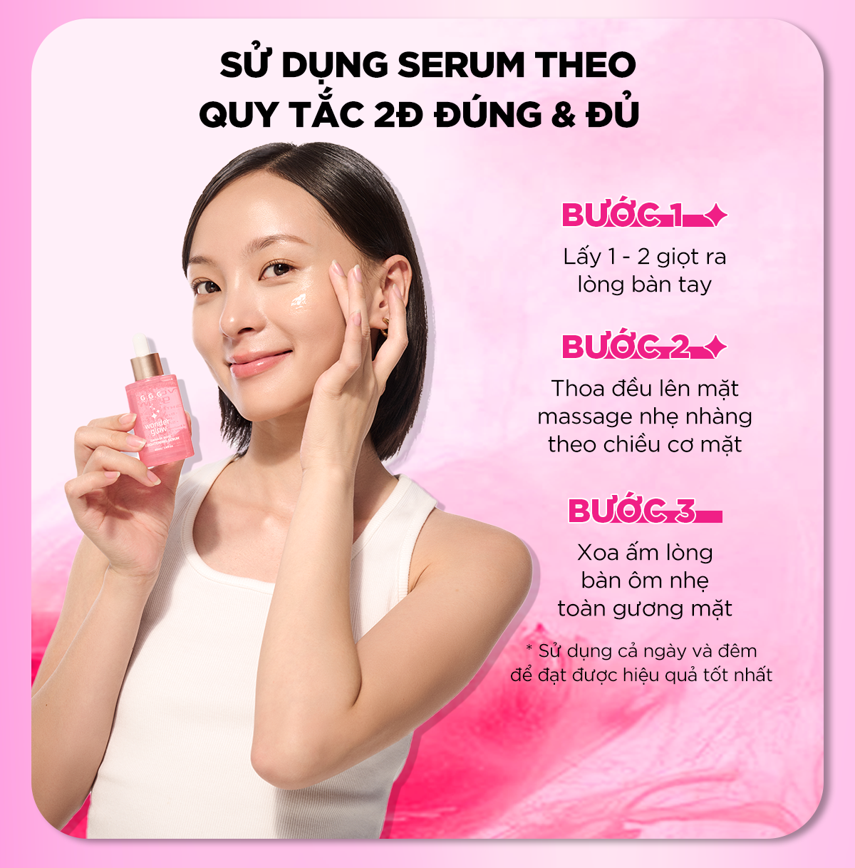 Mô tả Serum Hồng Dưỡng Sáng Căng Bóng – 37% Hoa Hồng Damask, 5% Niacinamide, HA 40ml - 8