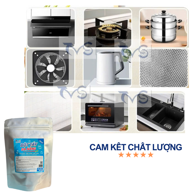 Mô tả Bột tẩy đa năng TVS -500Gam siêu tiết kiệm, dùng cho mọi vật liệu - 2