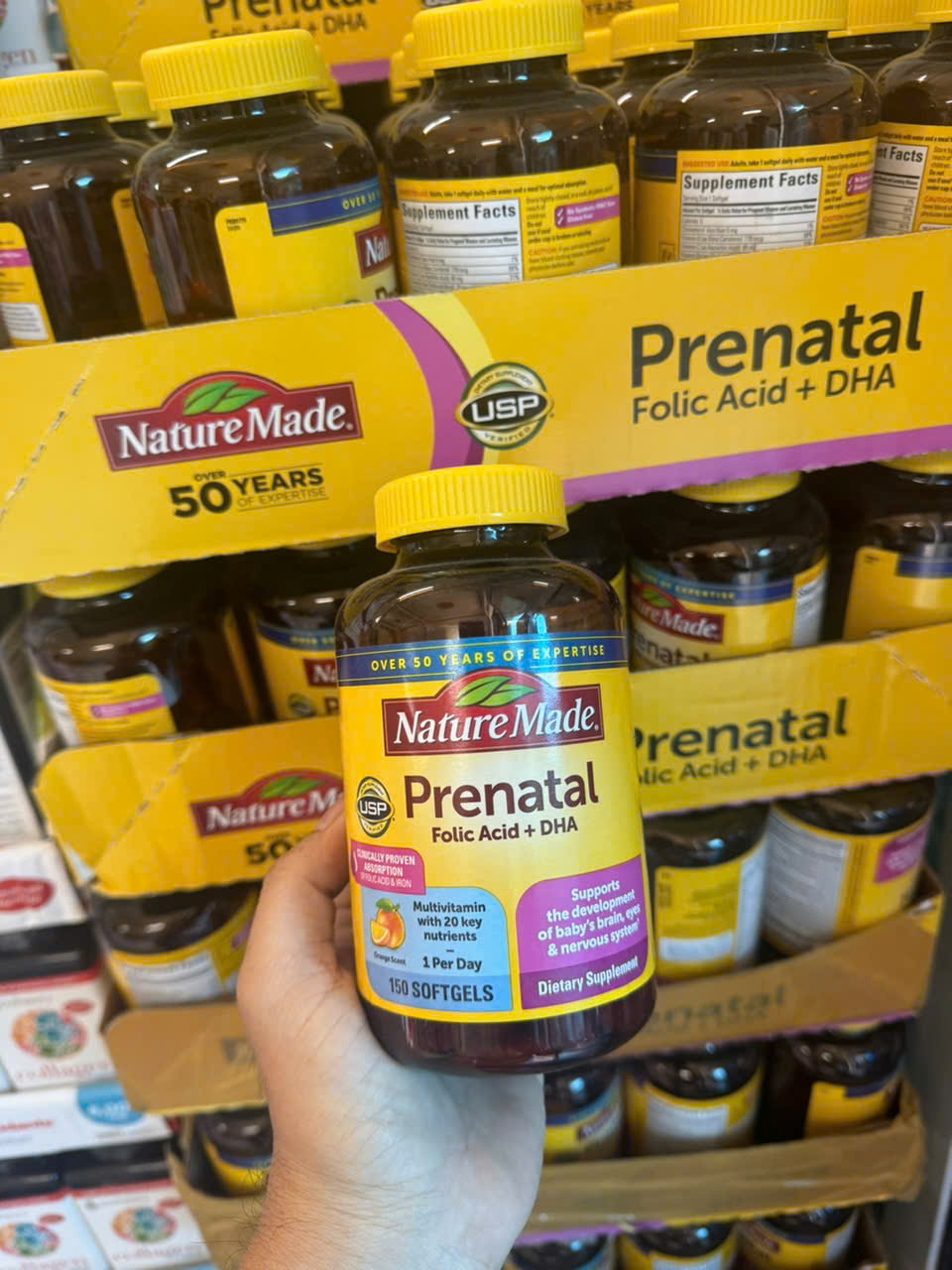 Mô tả Vitamin tổng hợp cho bà bầu Nature Made Prenatal Folic + DHA - Vitamin của Mỹ 150 viên - 1