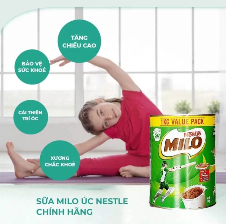 Mô tả Sữa bột nestle milo Úc bổ sung dinh dưỡng cho bé phát triển tối ưu hộp 1kg Healthy Care - 2