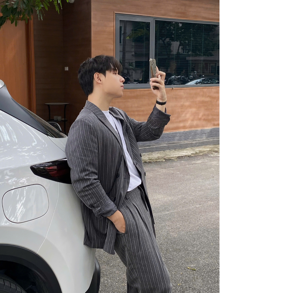 Mô tả Áo blazer nam nữ kẻ sọc unisex ARMCEO mới nhất chất liệu cotton spandex đứng form -ARK02 - 5