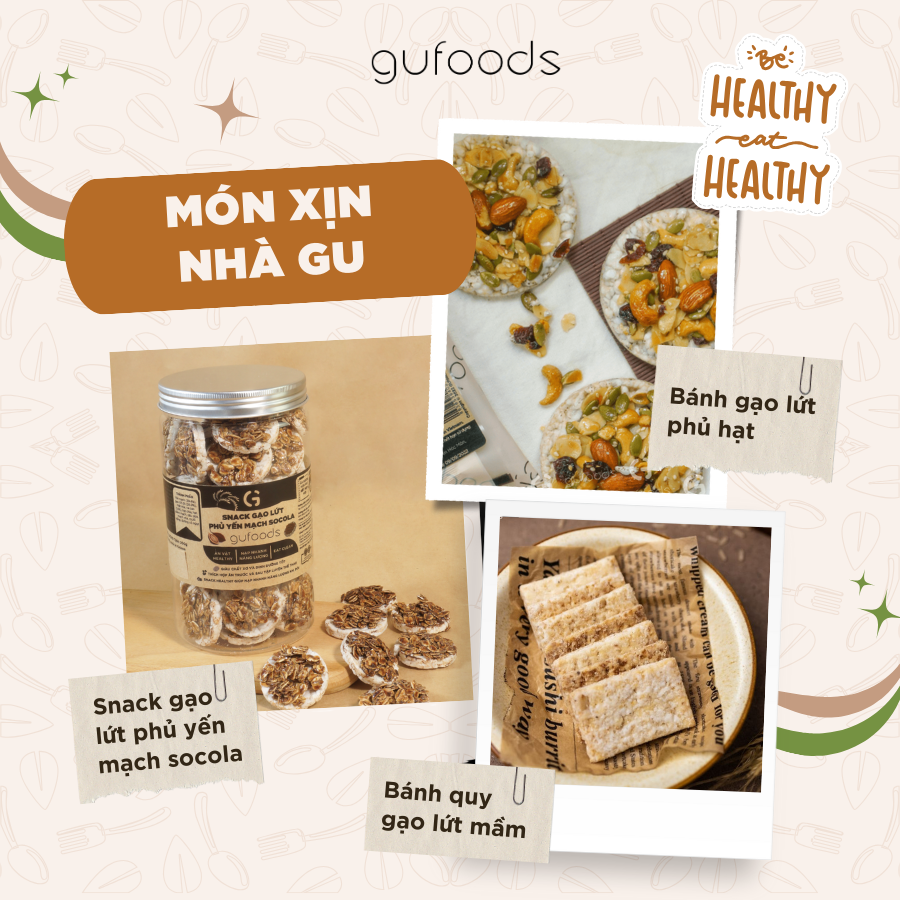 Mô tả Combo 3 túi Gạo lứt ăn kiêng GUfoods (mỗi túi 1kg) - Giảm cân, Thực dưỡng, Eat clean - 8