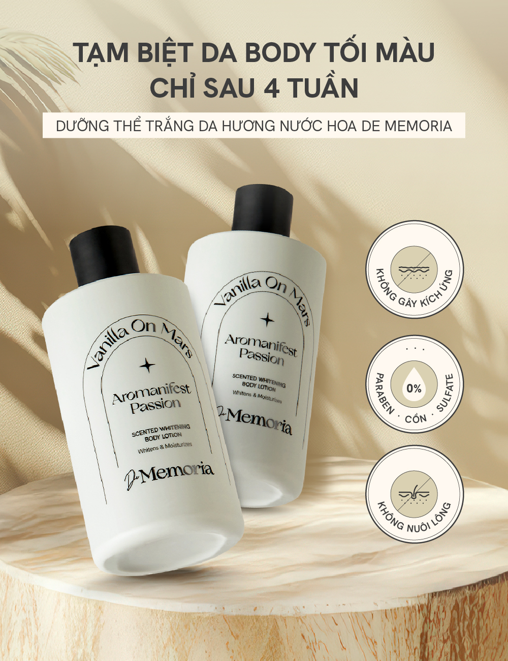 Mô tả Dưỡng Thể Trắng Da Hương Nước Hoa Thư Giãn De Memoria Scented Whitening Body Lotion 300ml - 3