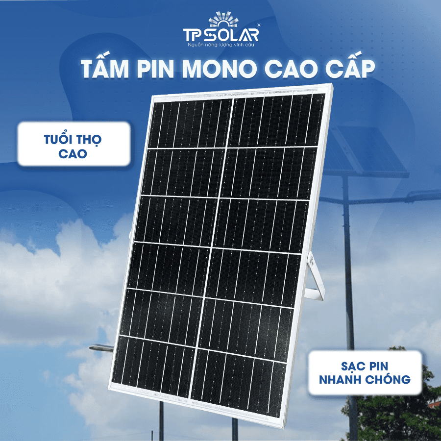 Mô tả Đèn Pha Năng Lượng Mặt Trời TP SOLAR Siêu Sáng Bản Nâng Cấp 200W,300W,600W Vỏ Nhôm Đúc, Chống Nước IP68 - Bảo Hành 3 Năm - 7