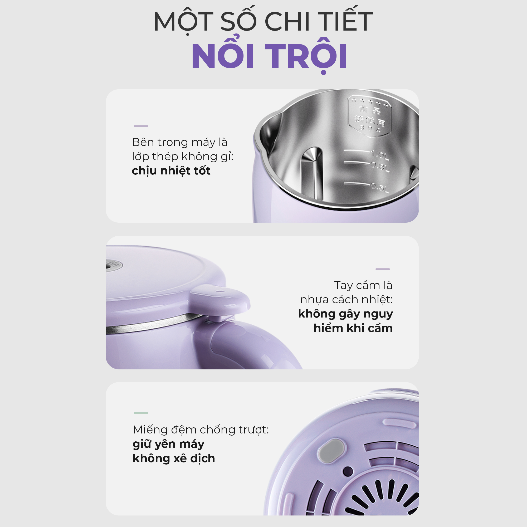 Mô tả Máy Nấu Sữa Hạt Đa Năng 1L Magic A-100, Lưỡi Dao 8 Cánh Inox 304 Đa Chiều, 1000W, BH 12 Tháng - 6