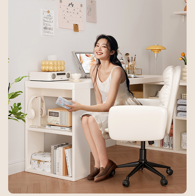 Mô tả Bàn làm việc kèm giá sách, bàn làm việc chữ L gỗ MDF phủ melamin thương hiệu IGA - GP368 - 11