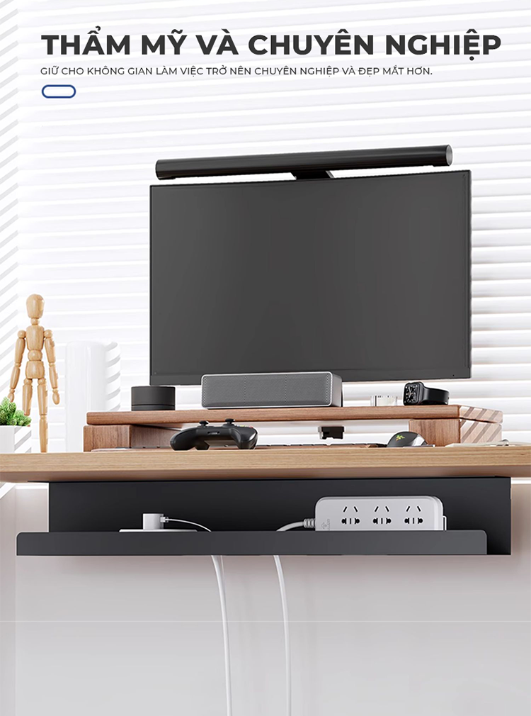 Mô tả Khay luồn dây điện gầm bàn làm việc thương hiệu IGA - Gm176 - 2