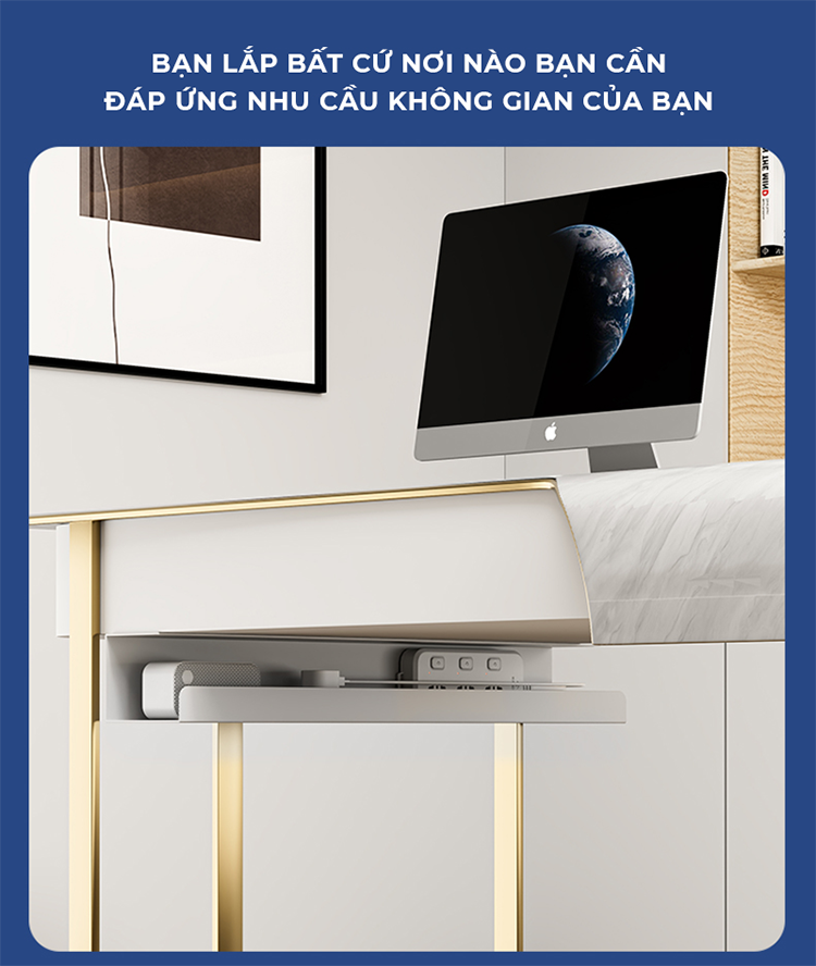 Mô tả Khay luồn dây điện gầm bàn làm việc thương hiệu IGA - Gm176 - 6