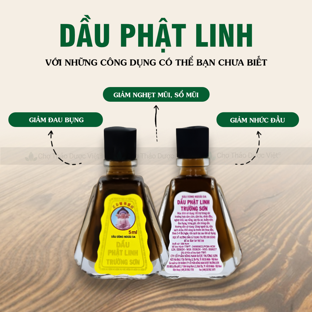 Dầu phật linh Trường Sơn, dầu gió phật linh hỗ trợ giảm ho