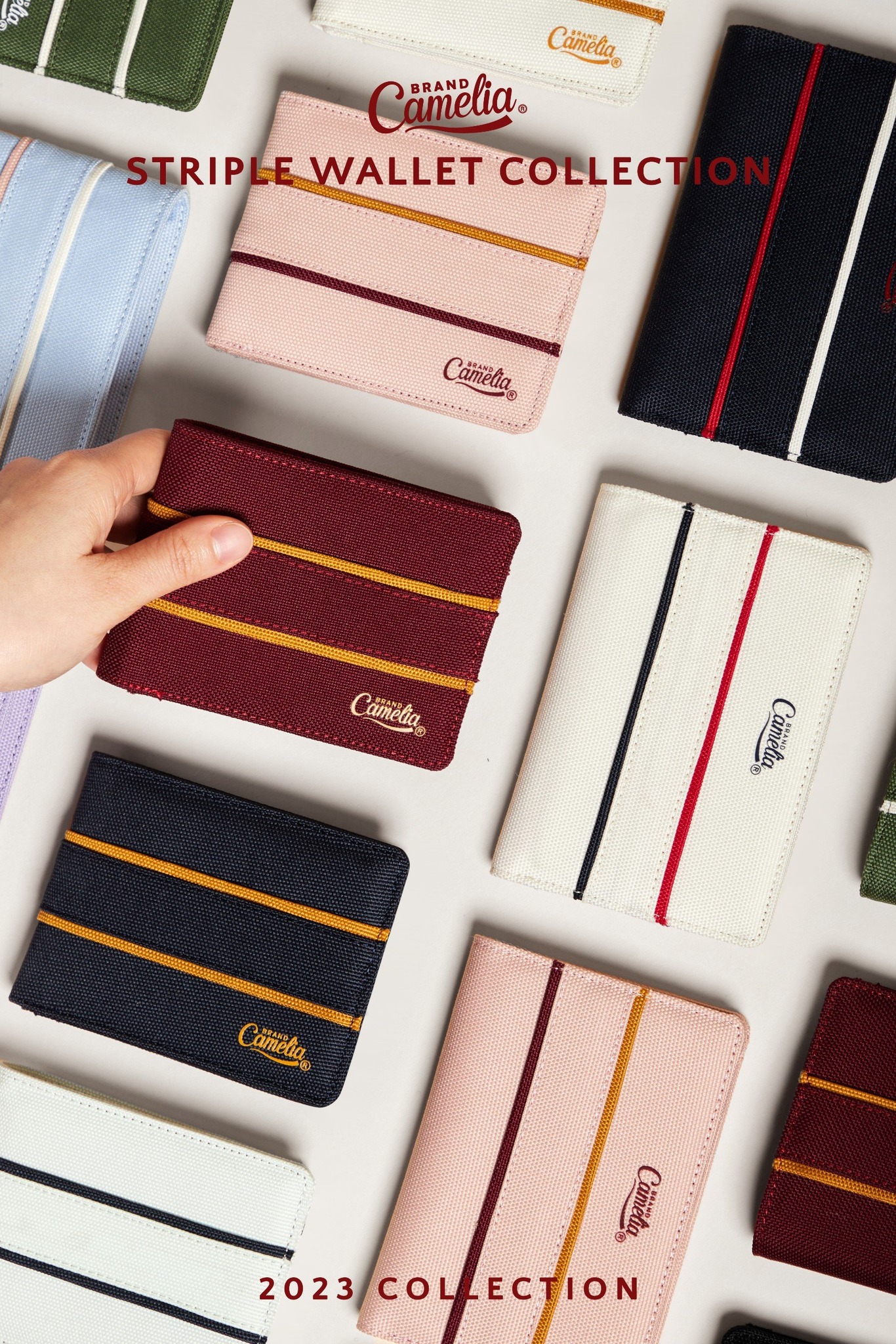 Mô tả Ví vải CAMELIA BRAND Stripe Wallet Ngang - 1