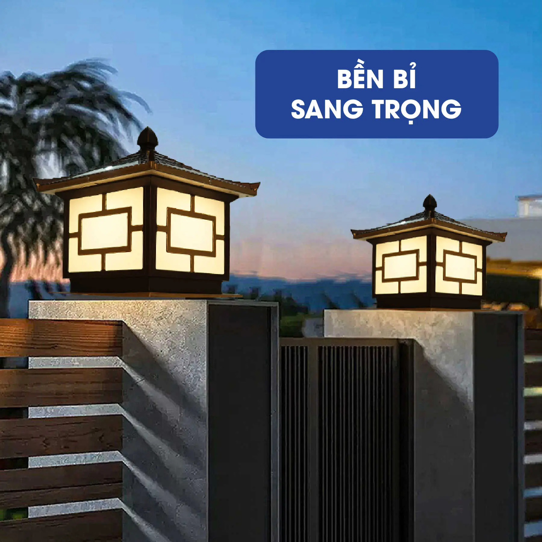 Mô tả Đèn Trụ Cổng Mái Ngói Năng Lượng Mặt Trời TP SOLAR Thế Hệ Mới, Chất Liệu Hợp Kim Nhôm, Chống Nước IP68 - Bảo Hành 3 Năm - 4