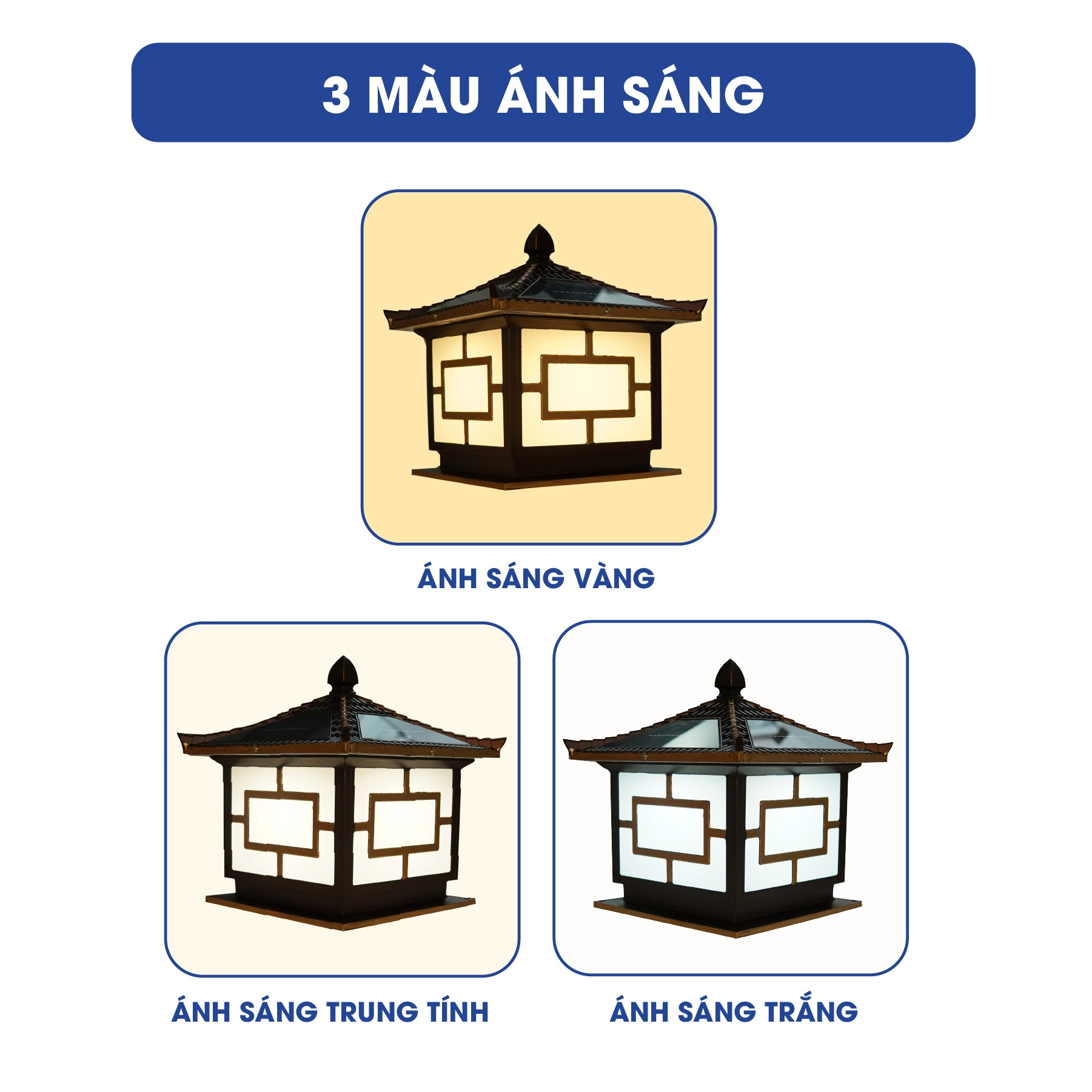 Mô tả Đèn Trụ Cổng Mái Ngói Năng Lượng Mặt Trời TP SOLAR Thế Hệ Mới, Chất Liệu Hợp Kim Nhôm, Chống Nước IP68 - Bảo Hành 3 Năm - 3