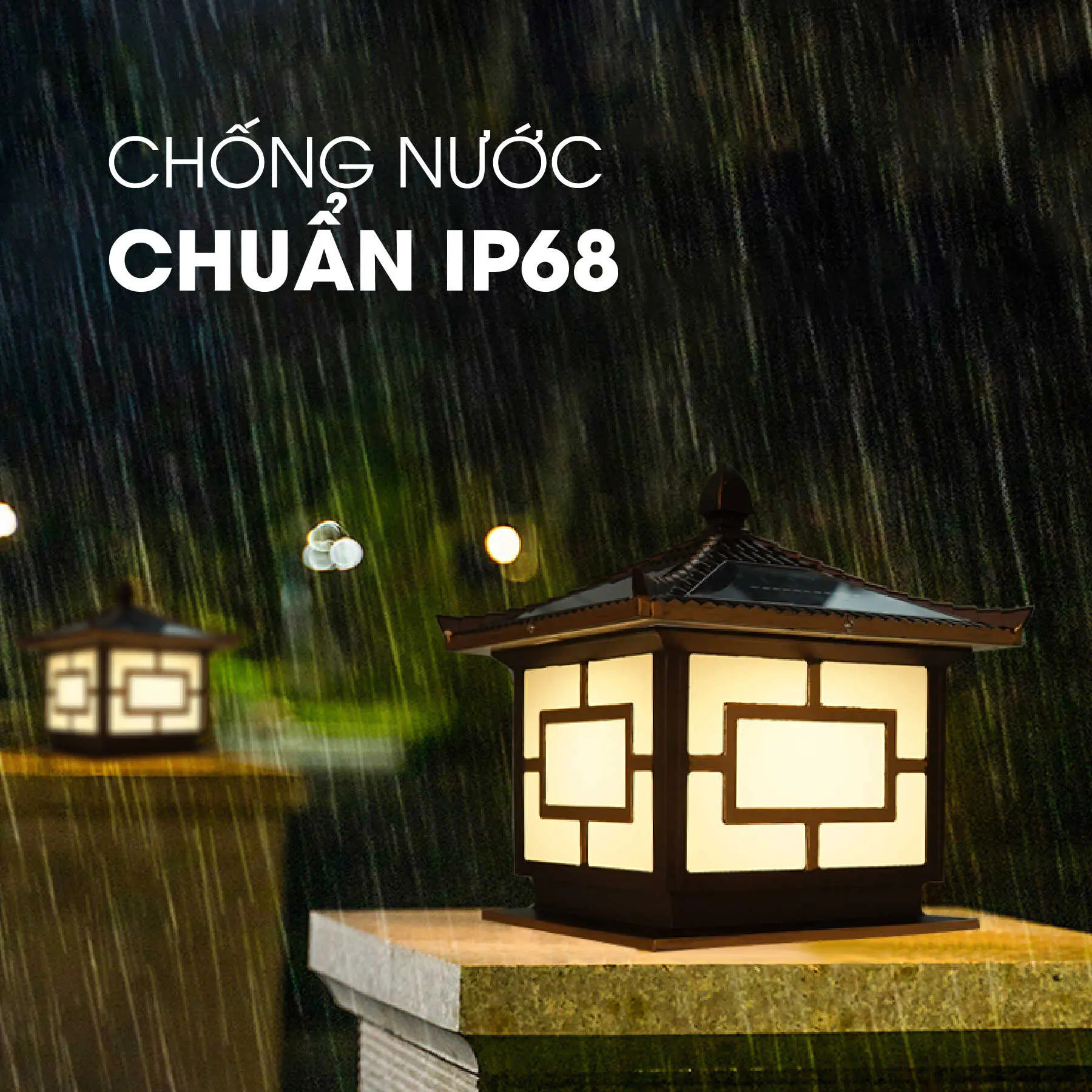 Mô tả Đèn Trụ Cổng Mái Ngói Năng Lượng Mặt Trời TP SOLAR Thế Hệ Mới, Chất Liệu Hợp Kim Nhôm, Chống Nước IP68 - Bảo Hành 3 Năm - 5