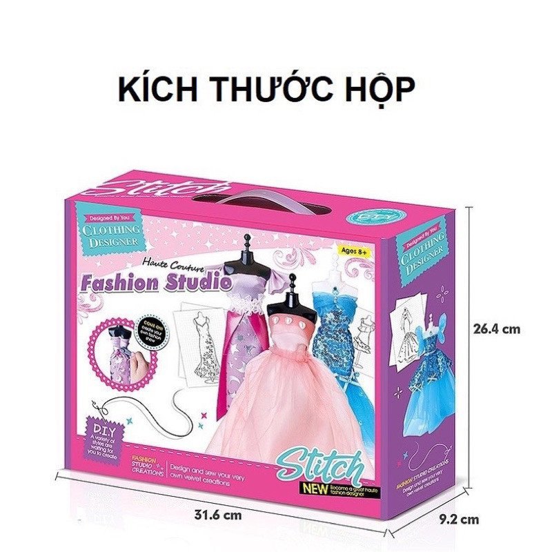 Mô tả Đồ Chơi Thiết Kế Thời Trang, Dụng Cụ May Vá Thủ Công - cực kì an toàn vì KHÔNG MAY VÁ - 1