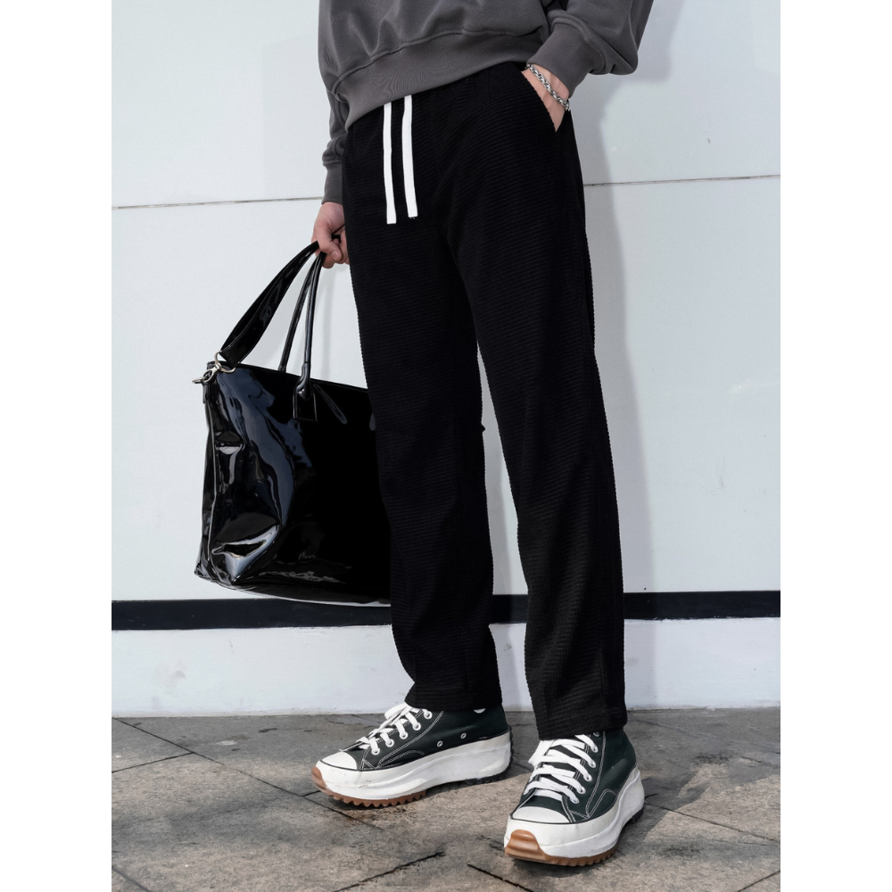 Quần baggy lưng thun nam BAMIHOME QBG02 màu Xám Xanh
