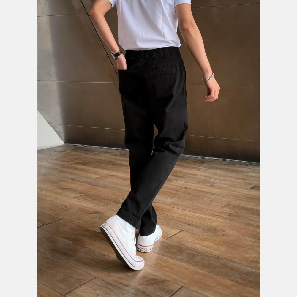 Mô tả Quần dài nam BAMI HOME vải kaki Form quần tây ống suông QK10 - 4