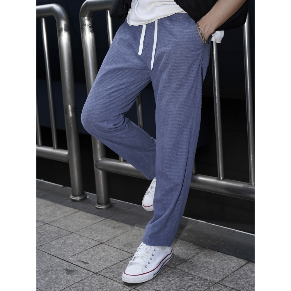 Chi tiết chất liệu nhung tổ ong Quần baggy BAMIHOME QBG02