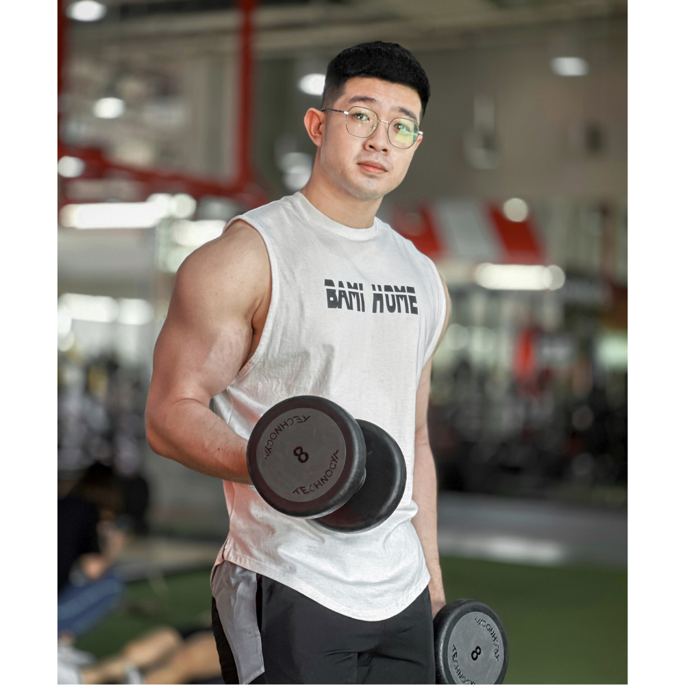 Mô tả Áo ba lỗ nam  COTTON BAMIHOME Áo thun nam 3 lỗ Tanktop thể thao chất vải co dãn tập gym ATT04 - 4