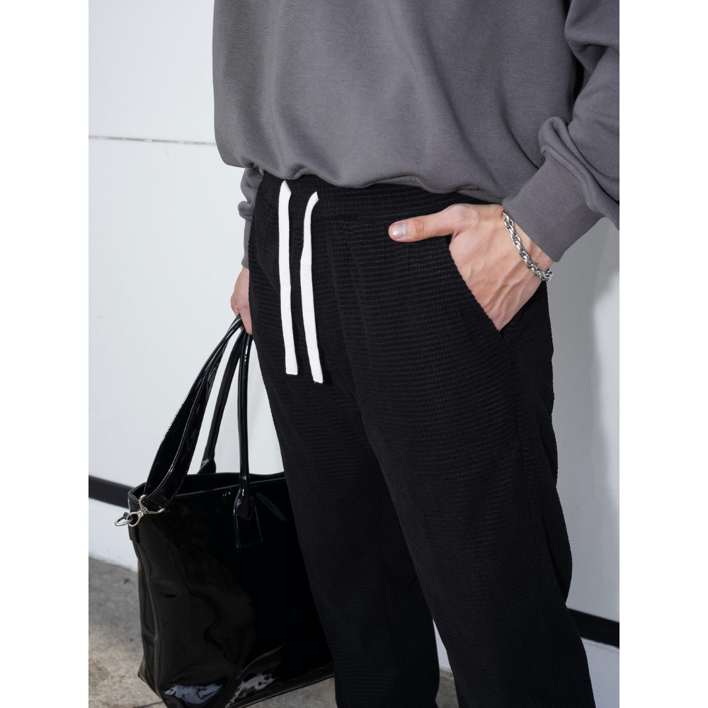 Mô tả Quần baggy lưng thun nam BAMIHOME baggy nam nhung tổ ong QBG02 - 11