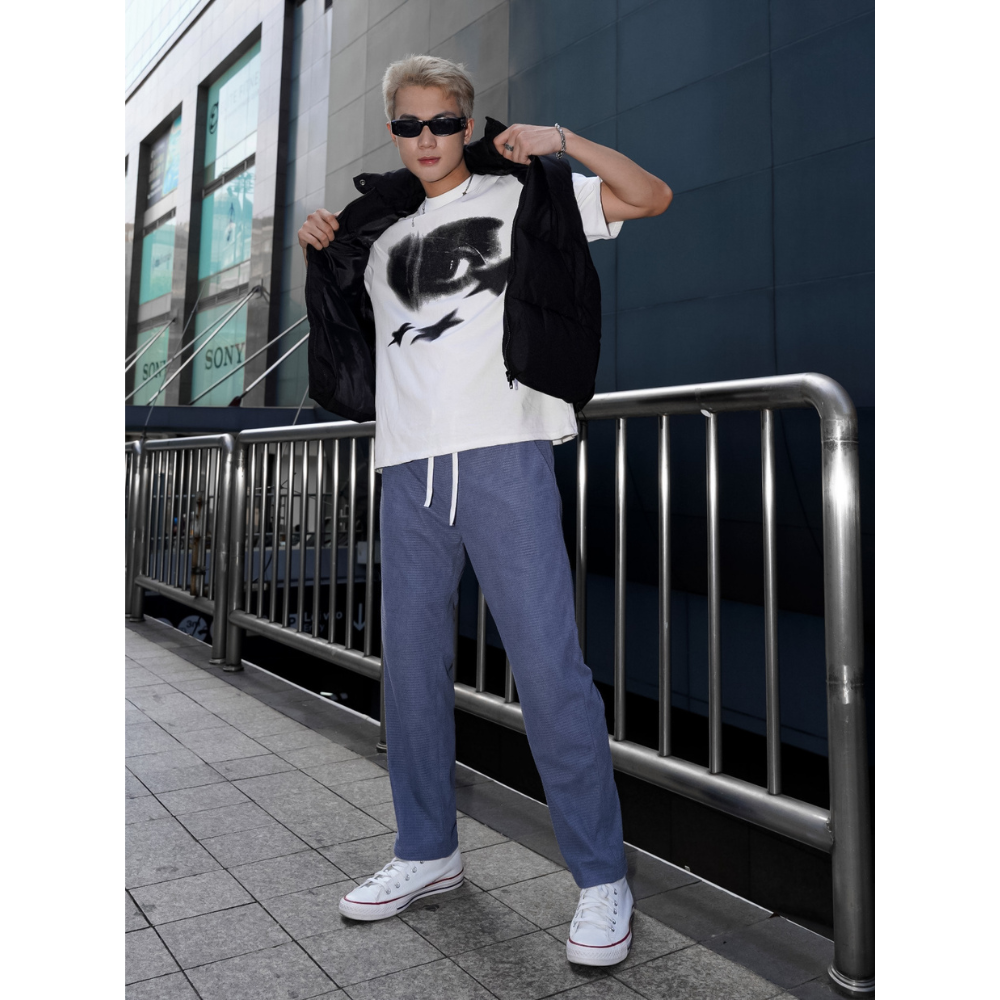 Mô tả Quần baggy lưng thun nam BAMIHOME baggy nam nhung tổ ong QBG02 - 12