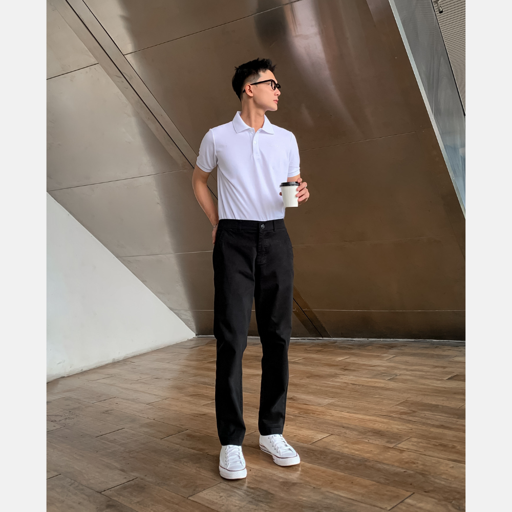 Mô tả Quần dài nam BAMI HOME vải kaki Form quần tây ống suông QK10 - 1