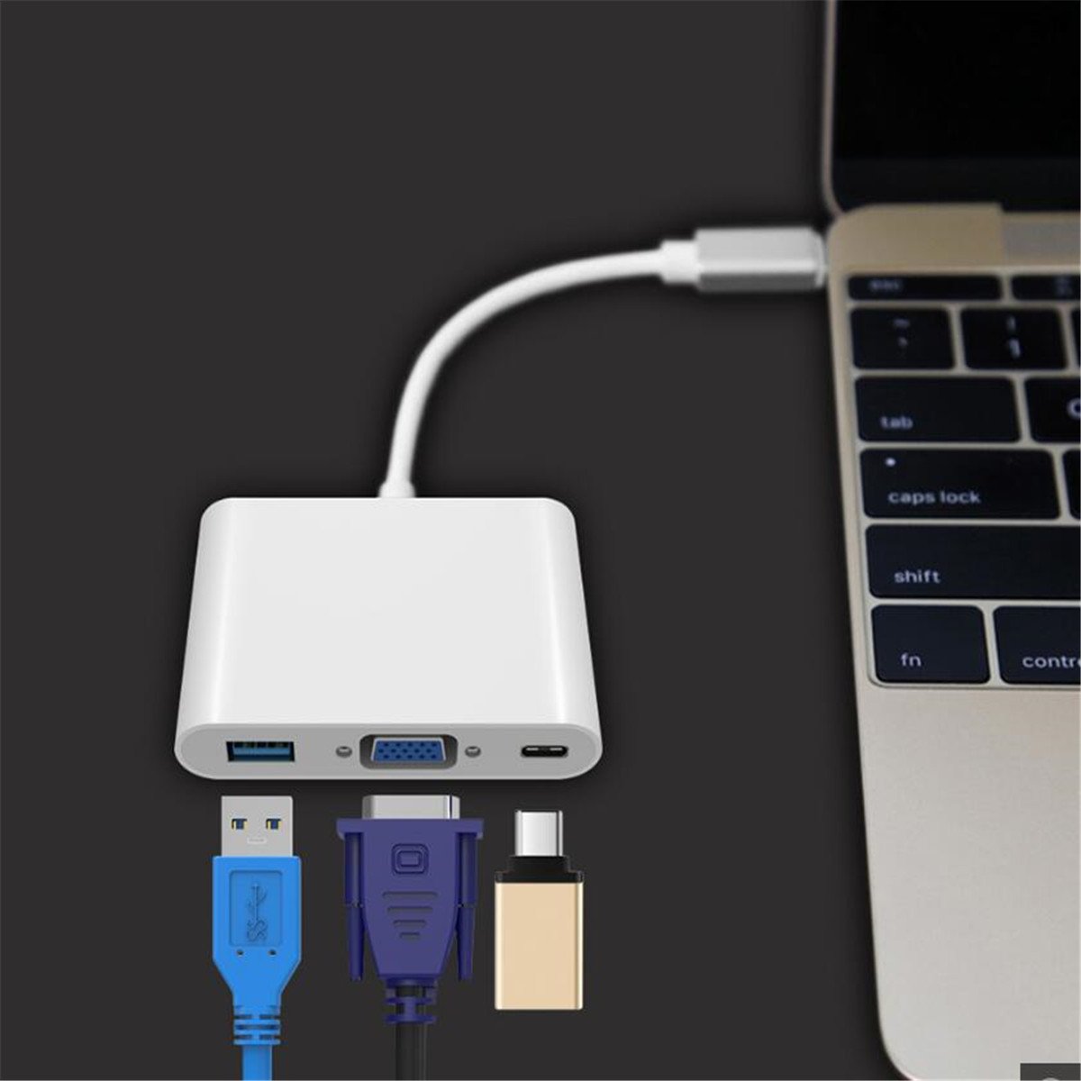 Hub Type C ra VGA, USB, PD hỗ trợ SS MHL, laptop - HPS | Shopee Việt Nam