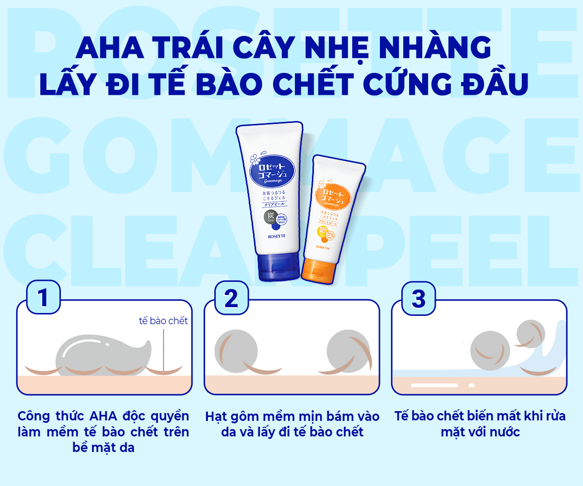 Tẩy da chết dịu nhẹ Rosette