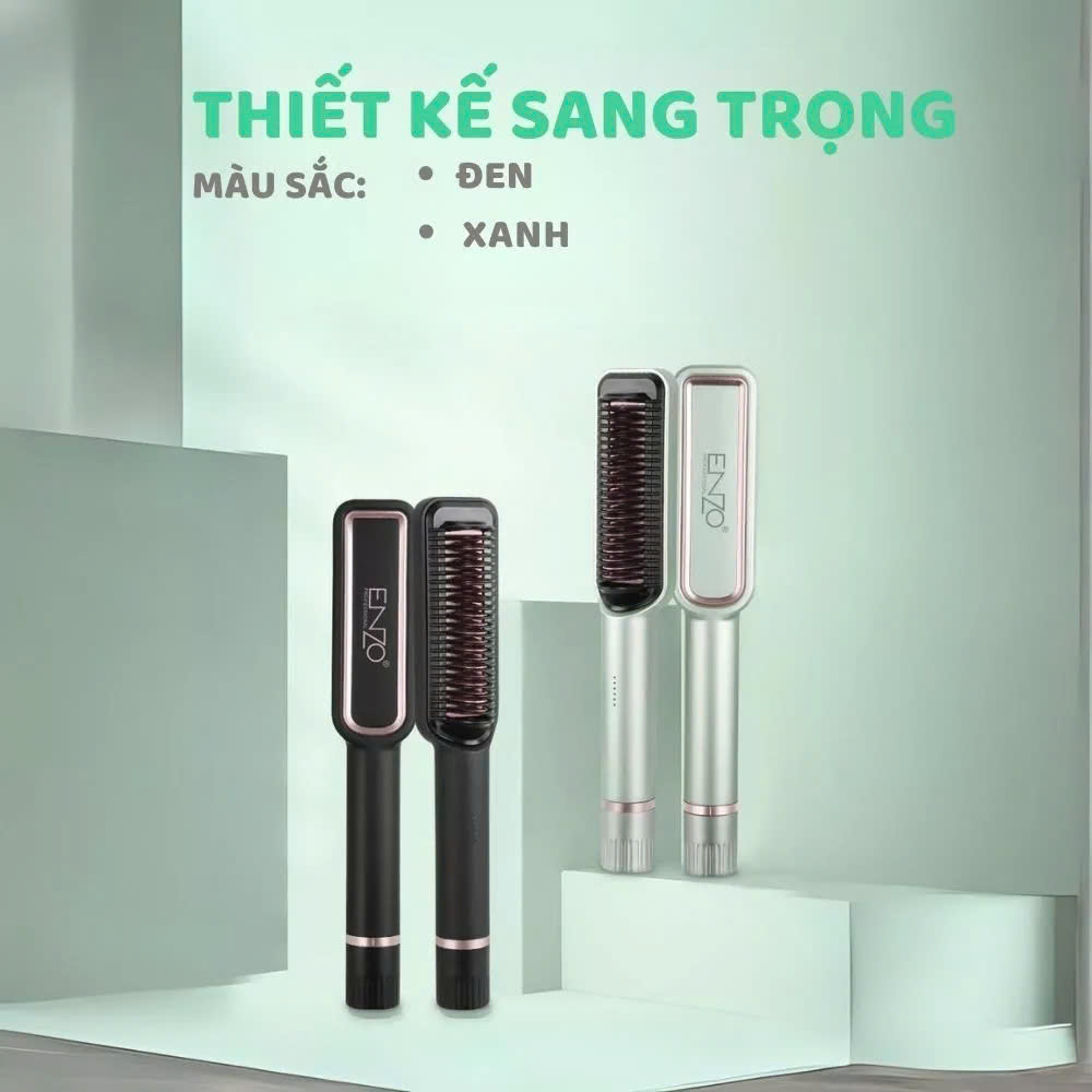 Mô tả Lược điện ENZO 4113 duỗi tóc thẳng ion âm bảo vệ tóc suôn mượt-tạo kiểu chuyên nghiệp BH 5 NĂM - 6