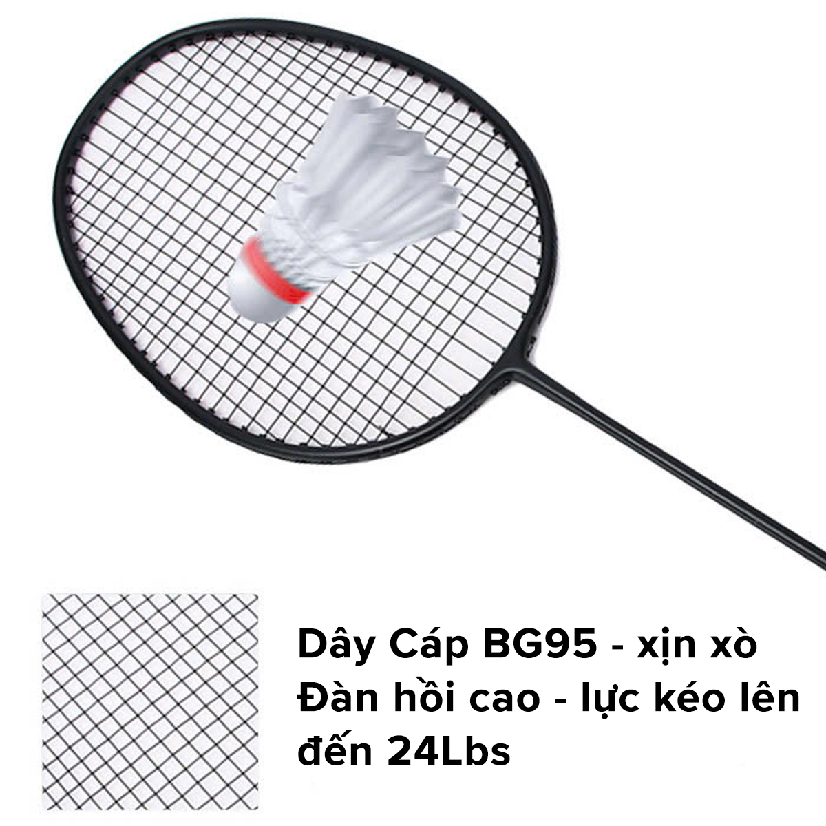 Mô tả Vợt Cầu Lông Hợp Kim Chắc Chắn Dành Huấn Luyện Chơi Cầu Lông 85gram G4 24Lbs Chính Hãng Amalife - 5