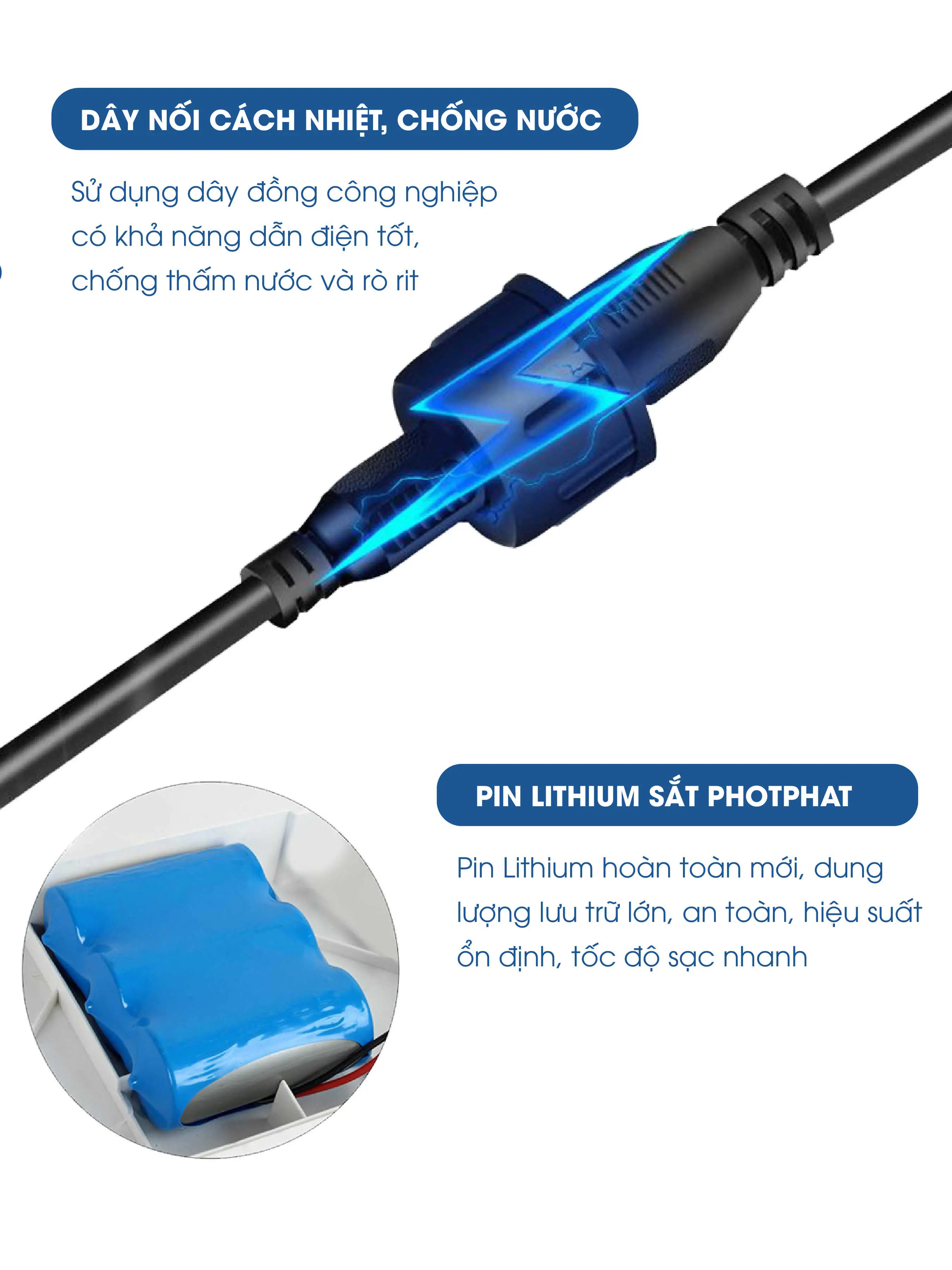 Chi tiết pin và jack cắm 4 chấu