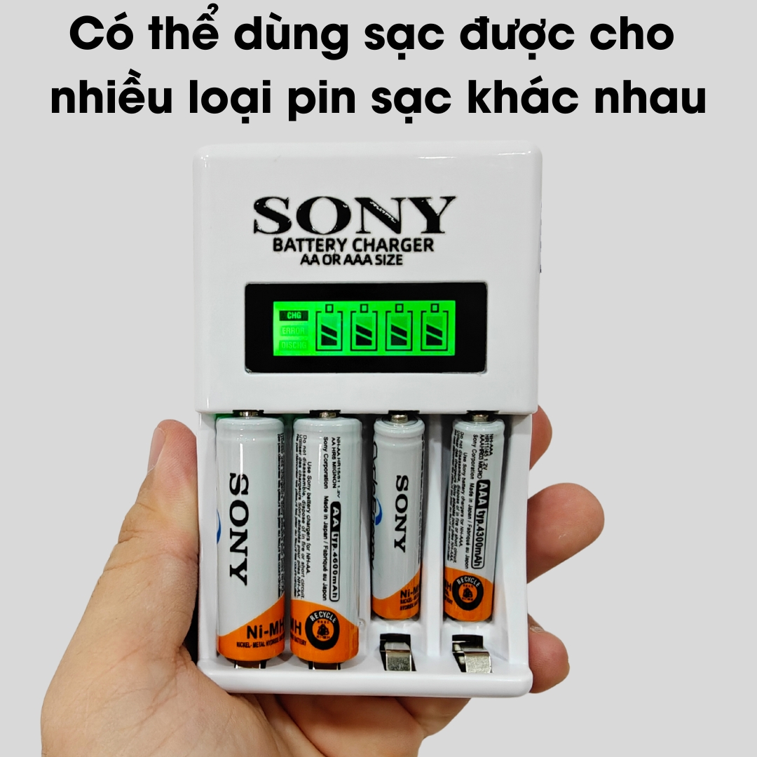 Combo dock sạc Sony + 8 pin đũa AAA 3A hoặc 8 pin tiểu AA 2A Sony - Sạc ...