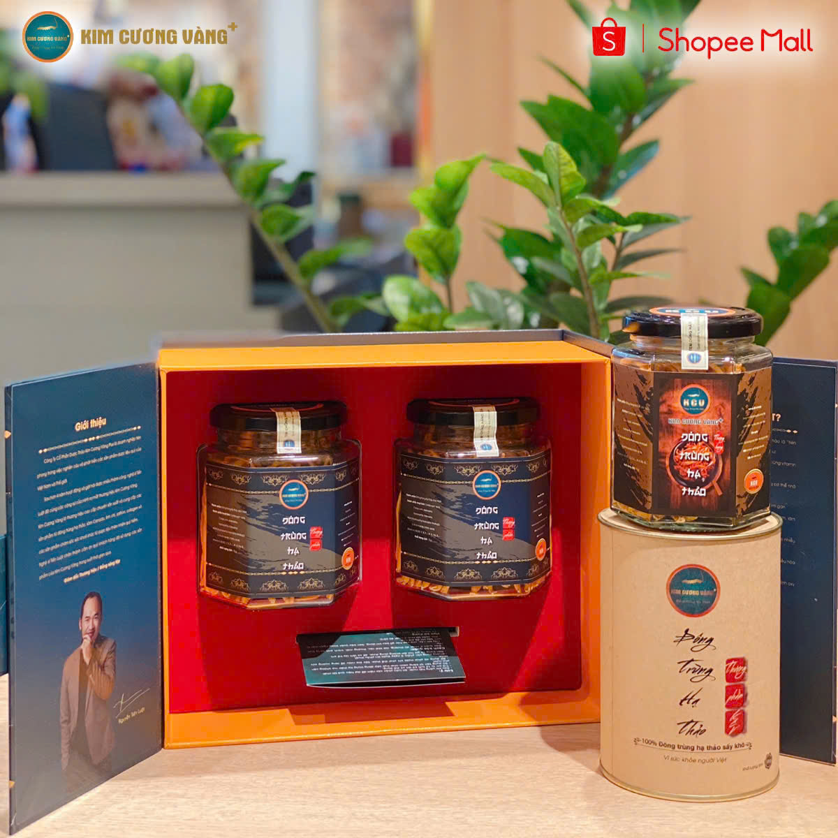 Mô tả Combo Đông Trùng Hạ Thảo Thượng Phẩm Kim Cương Vàng Hỗ Trợ Đề Kháng Chống Suy Nhược Chính Hãng 2 Lọ x 15gram - 1