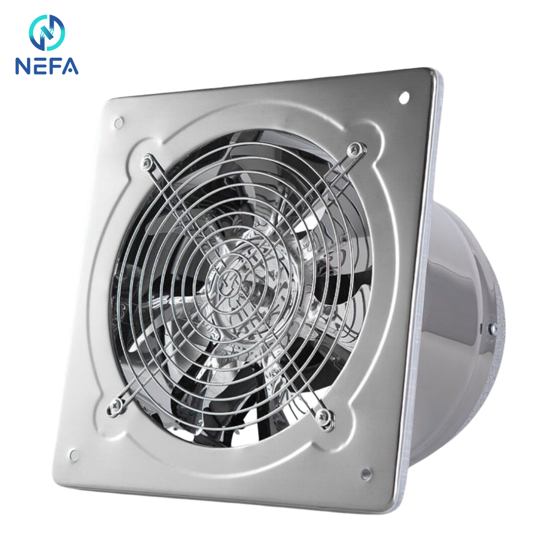 Quạt thông gió vuông Nefa 100% inox mã từ FD150 - FD300, quạt hút mùi ...