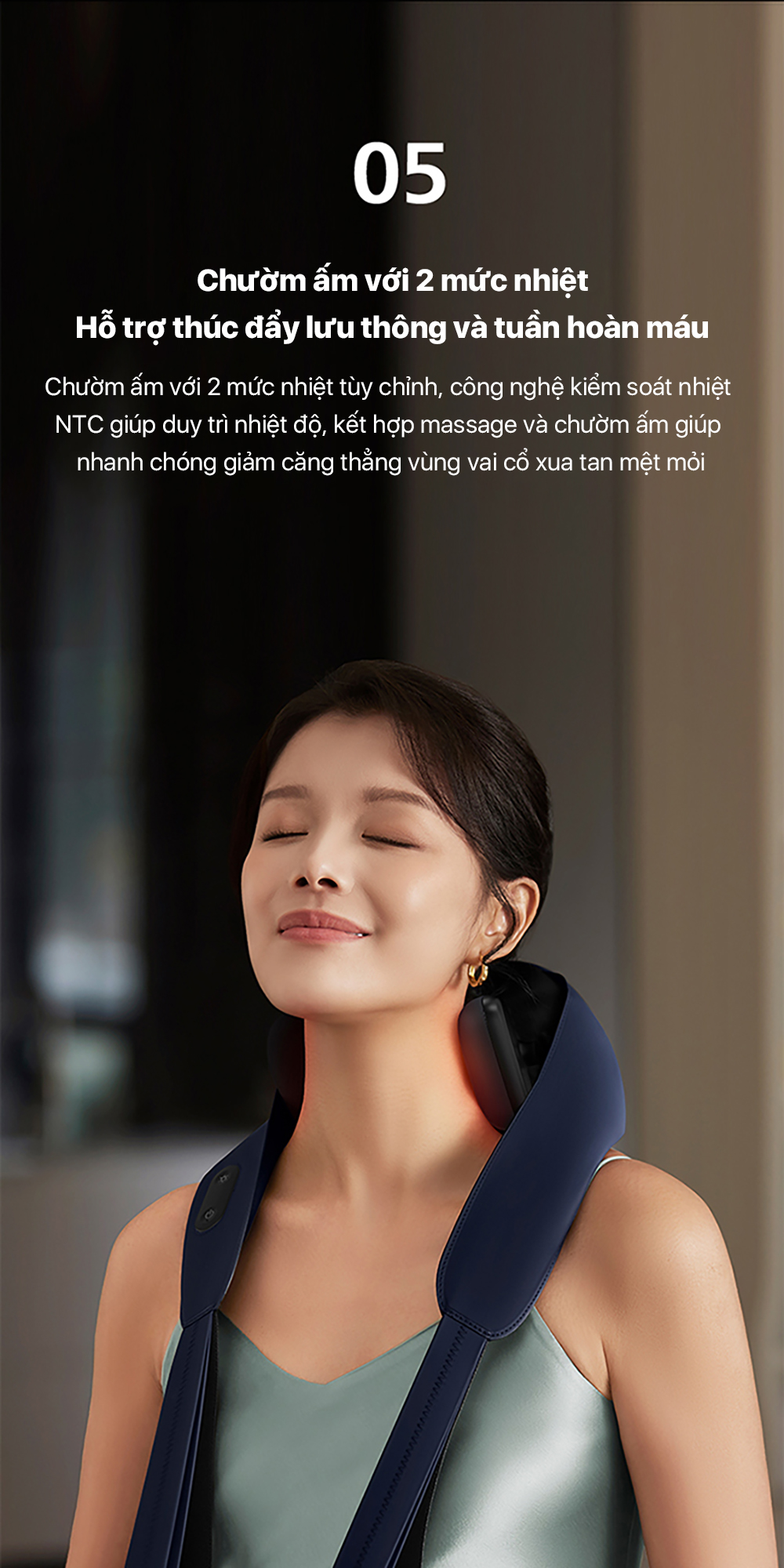 Mô tả Máy Massage Cổ Vai Gáy PHILIPS 3204N-4 điểm tiếp xúc mô phỏng massage như các đầu ngón tay - 10