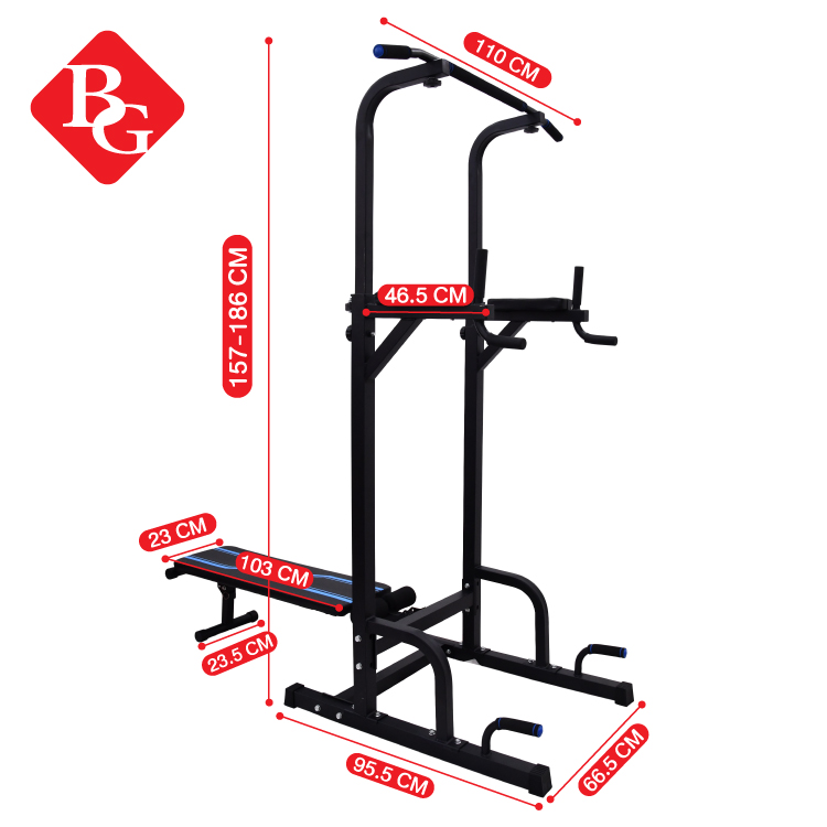Mô tả BG Giàn Xà đơn-xà kép đen đa năng thiết bị tập tay vai bụng CHIN UP FITNESS - 4