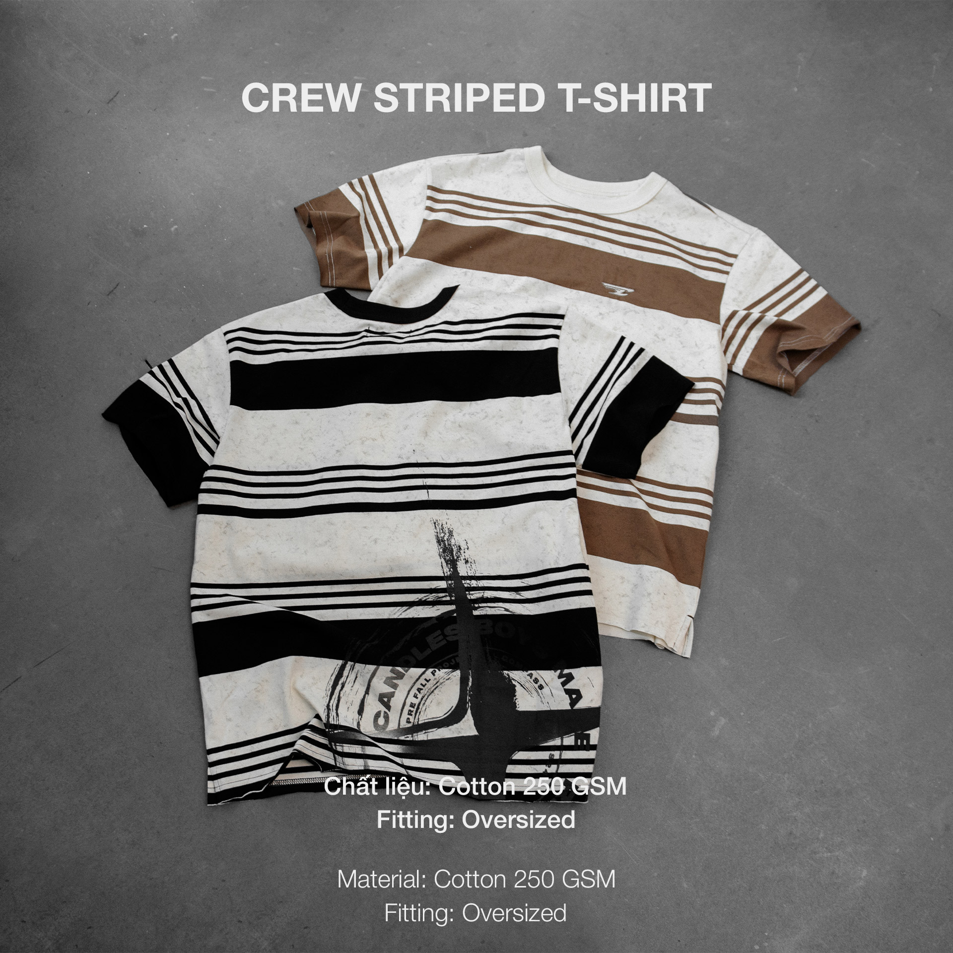 Mô tả Áo Thun Candles Crew Striped Oversize Tee Unisex - 1