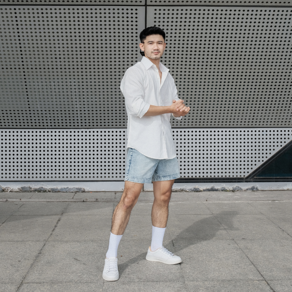 Mô tả Quần short Jean Nam BAMI HOME, quần đùi Jean dày dặn, form trên gối QJ05 - 3