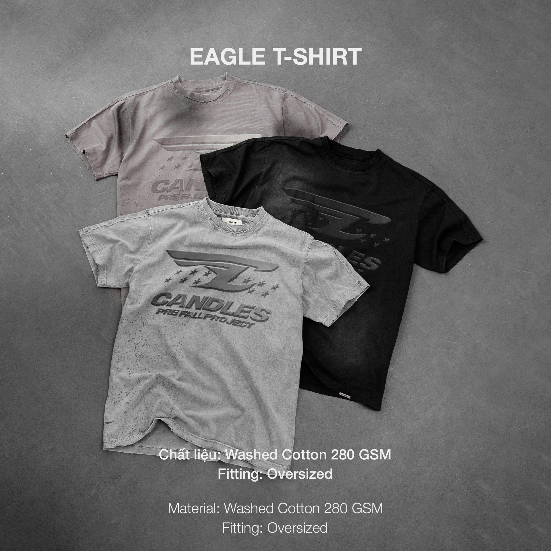 Mô tả Áo Thun Candles Eagle Oversize Tee Unisex - 1