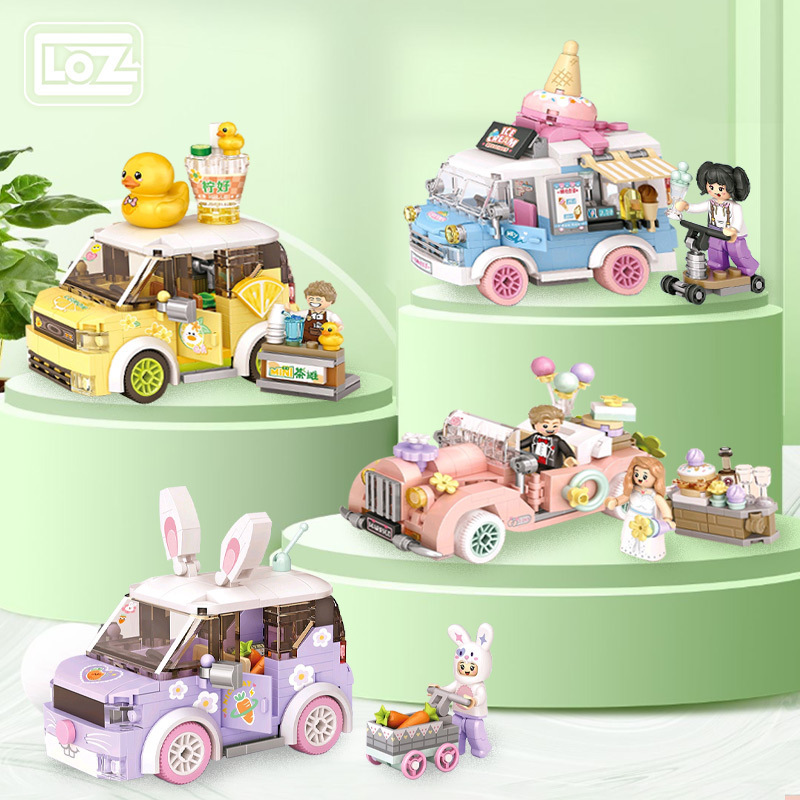 Mô tả Bộ lắp ráp building blocks LOZ mini mô hình xe ngộ nghĩnh - 1