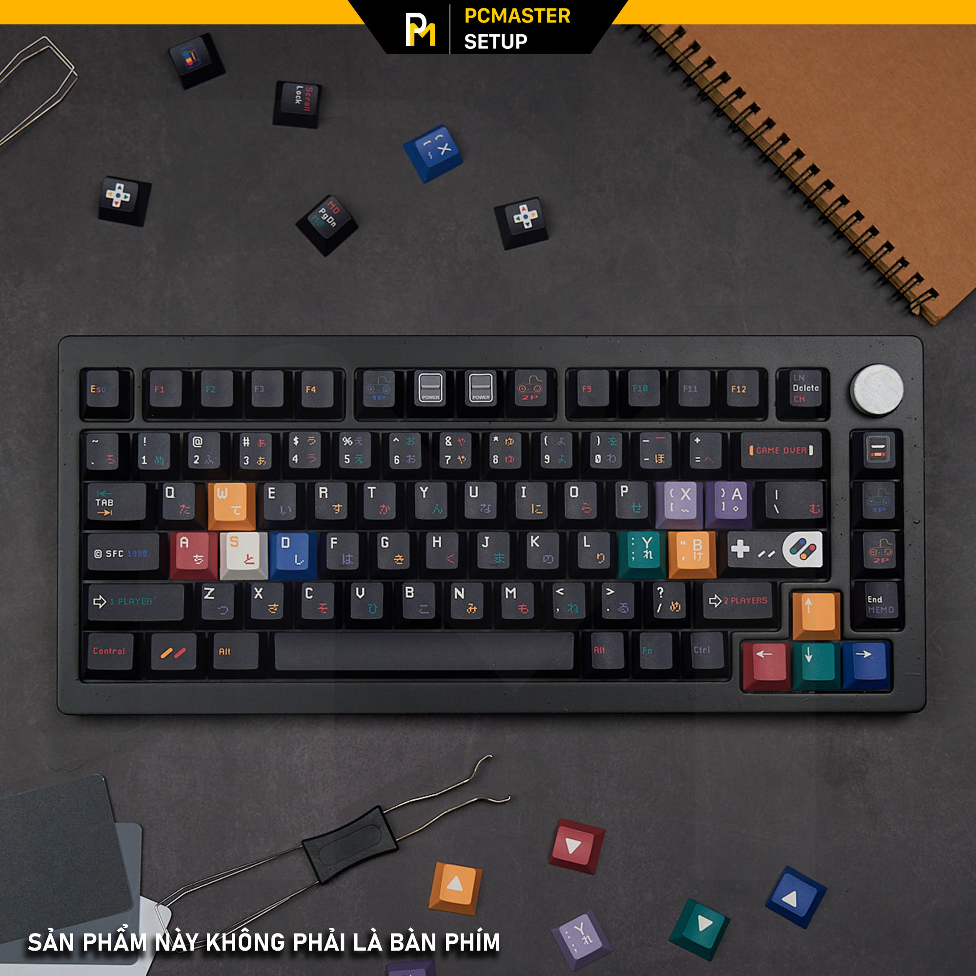 Keycap pbt Nintendo NES Black lắp được nhiều layout bàn phím cơ profile ...