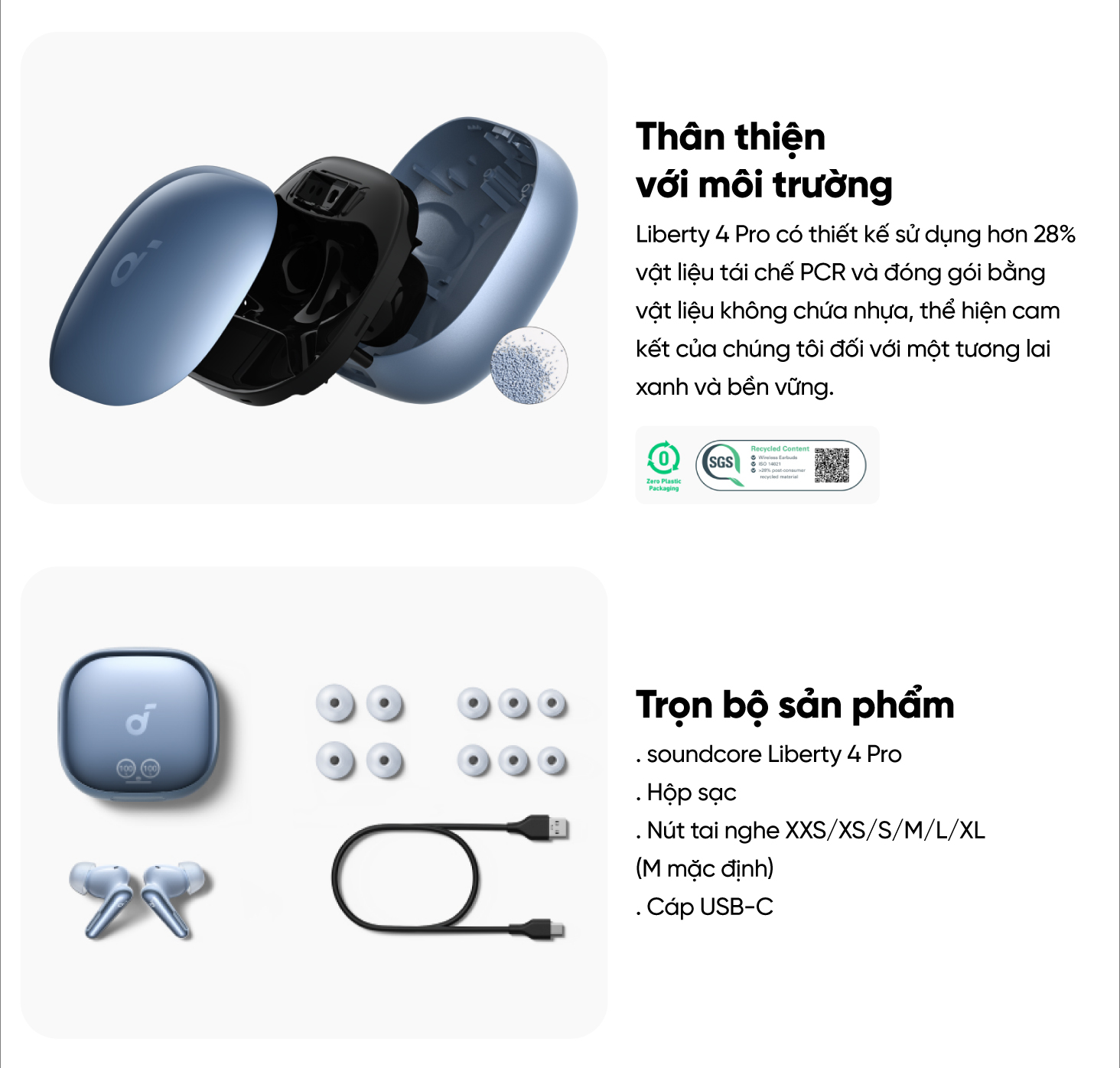 Mô tả Tai nghe bluetooth soundcore Liberty 4 Pro | Chống ồn ANC 3.0 | Màn hình cảm ứng - 5