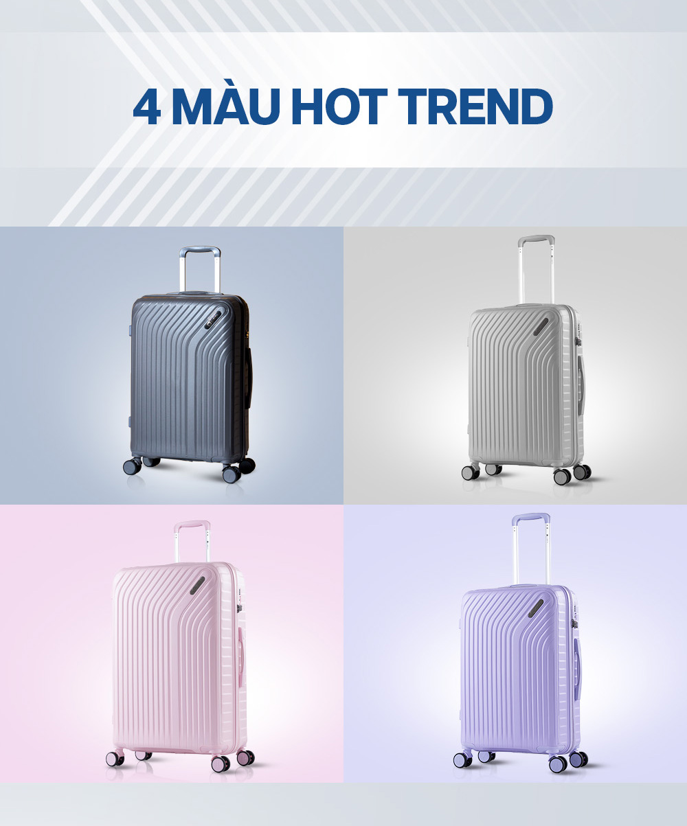 Mô tả Combo 2 Vali Kéo MIAvn Du Lịch Larita RICO - Size 20/24/28, Nhựa PP Siêu Bền, Hạn Chế Va Đập Mạnh - 6