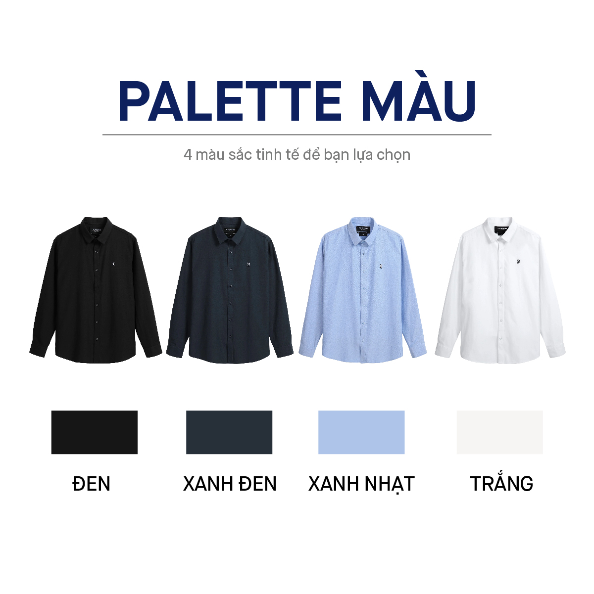 Mô tả Áo Sơ Mi Oxford Nam Tay Dài Blank Color Embroider Form Slim SMID0144 - 6