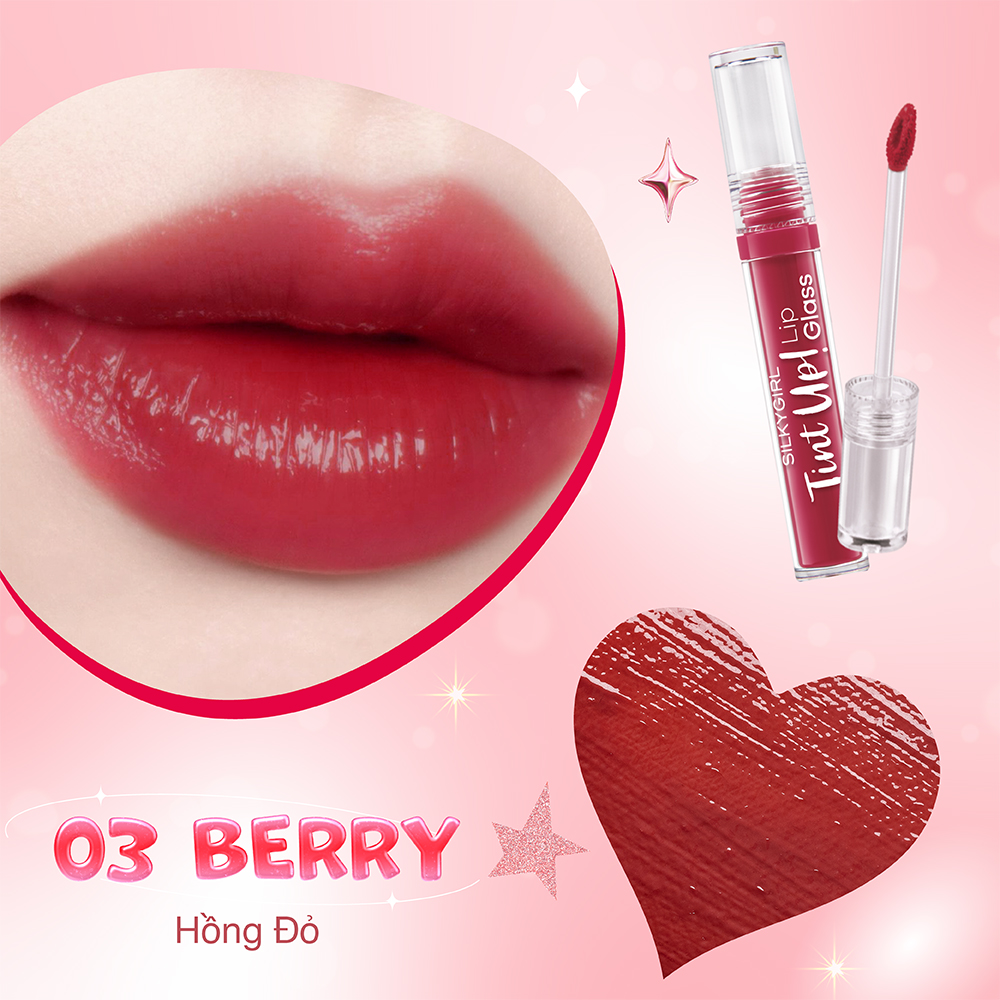Mô tả Son Bóng Silkygirl Tint Up Lip Glass căng bóng mọng nước dưỡng ẩm lâu trôi 3g - 3